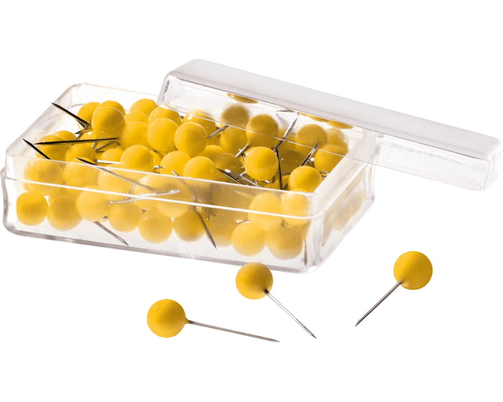 MAGNETOPLAN Pinwand-Nadeln 111165002 gelb, 6x19mm 100 Stück