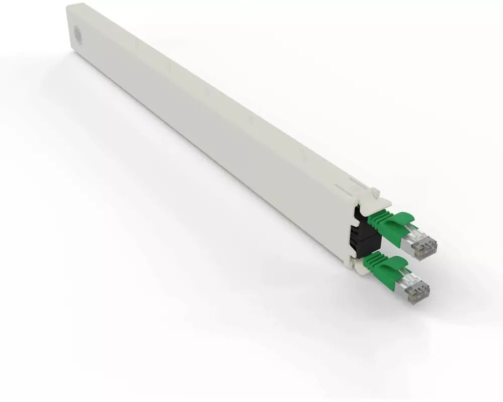 Patchbox patchbox.one / Cassette / 8RU / Cat 6A, STP, 0.8 m, Grün