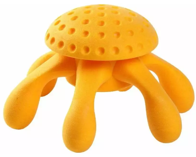 KIWI WALKER Hunde-Spielzeug Octopus Orange, M, 17 x 17 x 9 cm