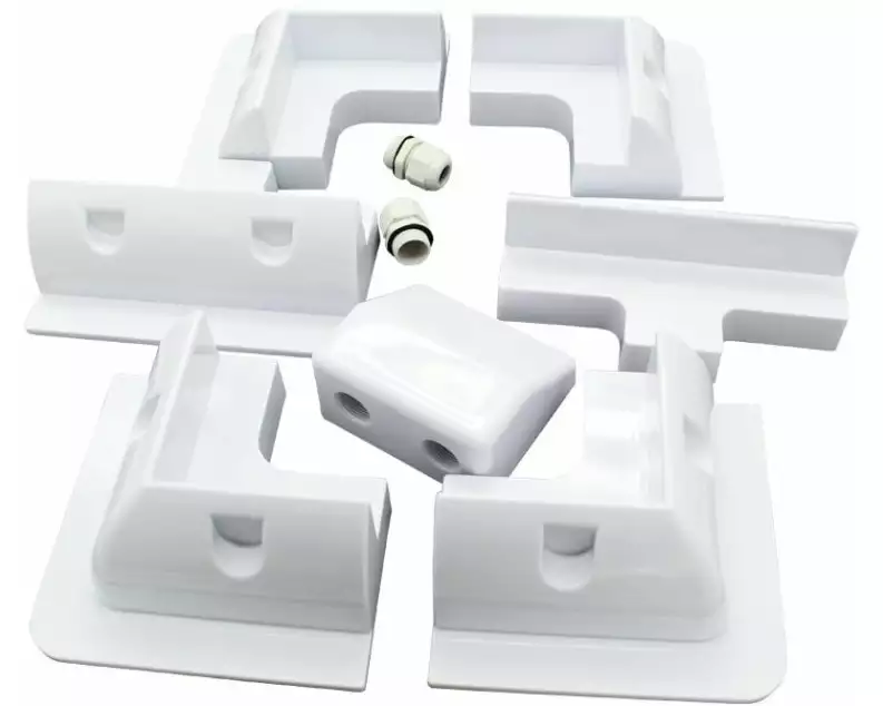 Swaytronic Montagekit Solar-System ABS, Weiss, 7-teilig