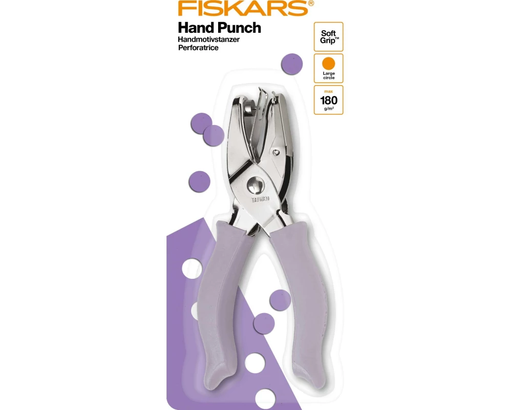 Fiskars Handmotivstanzer 1/4" Kreis Hand, 0.63 cm
