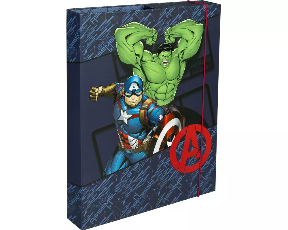 Undercover Gummibandmappe A4 Avengers, 4 cm Rücken Dunkelblau