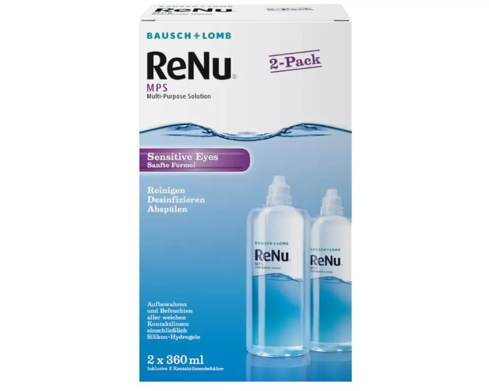 Bausch + Lomb Kontaktlinsenpflege ReNu MPS Sensitive Eyes 2 x 360 ml