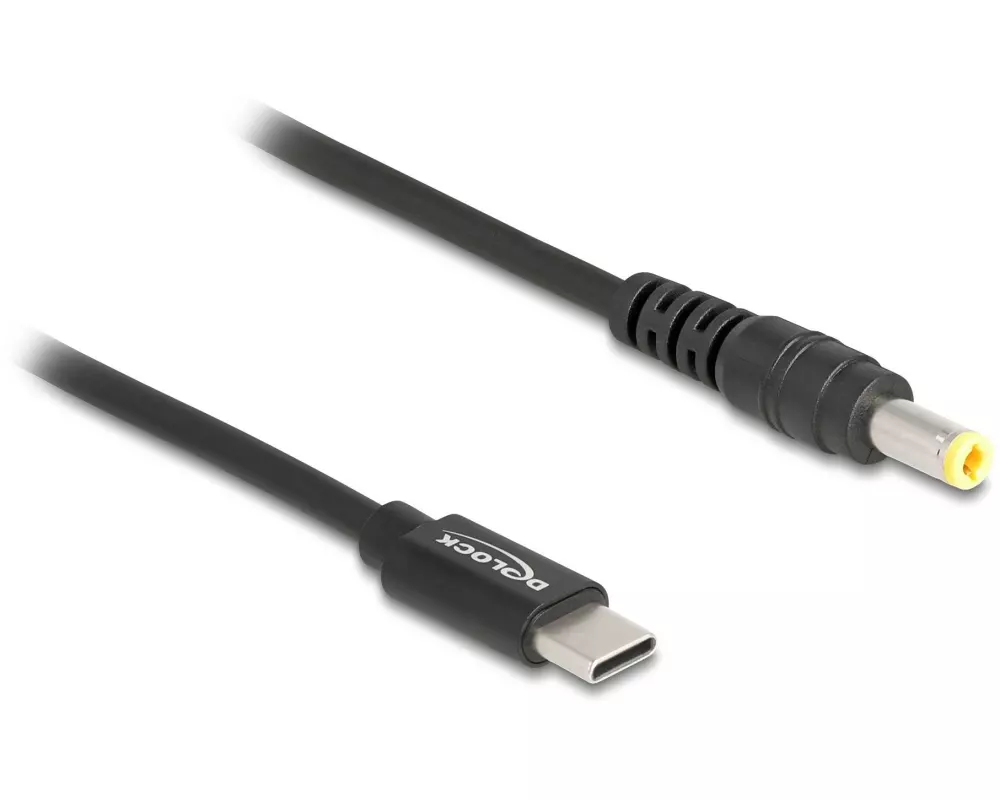 Delock Ladekabel USB-C zu 5.5 x 2.5 mm Stecker 1.5 m