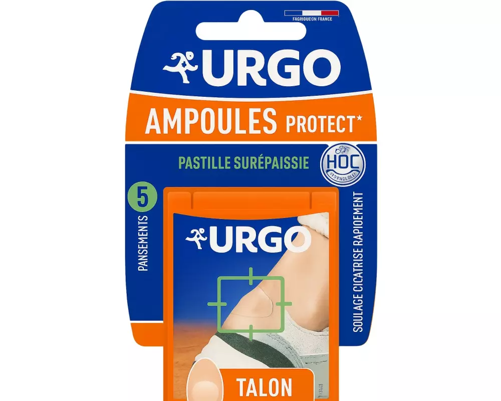 Urgo Blasenpflaster Ferse Schutz 5 Stk 7.2 cm x 4.3 cm