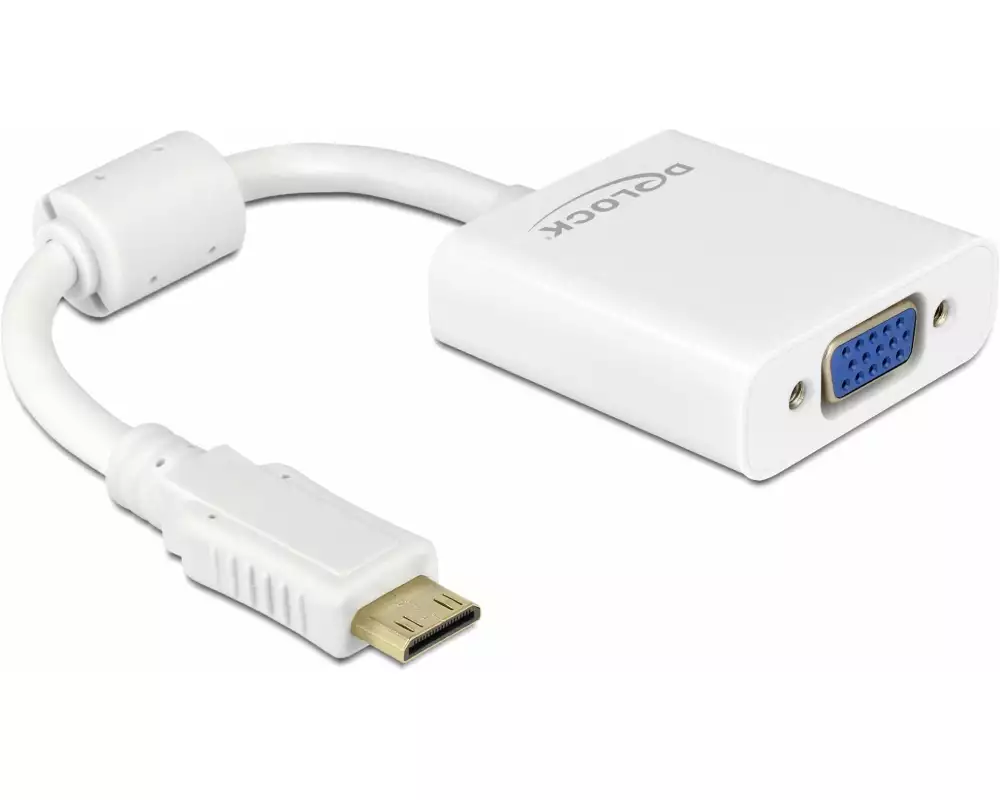 Delock Konverter Mini-HDMI – VGA Weiss
