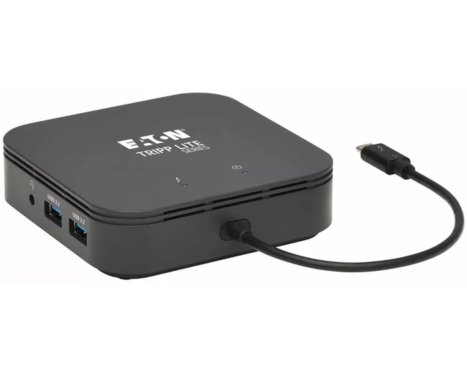 EATON TRIPPLITE Thunderbolt 3 Dualmonitor Docking Station 8K/30Hz DisplayPort 4K/60Hz HDMI USB 3.2 Gen 2 GbE 60W PD Charging