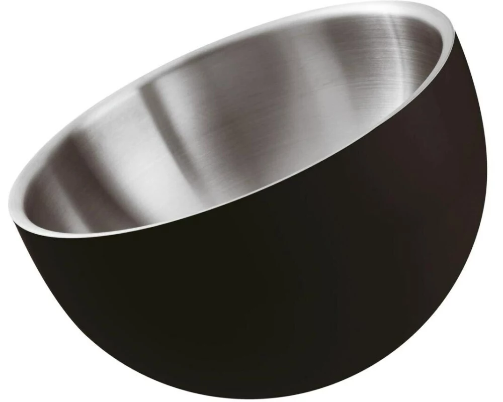 Paderno Schüssel Doppelwandig, 18 cm x 14 cm Schwarz