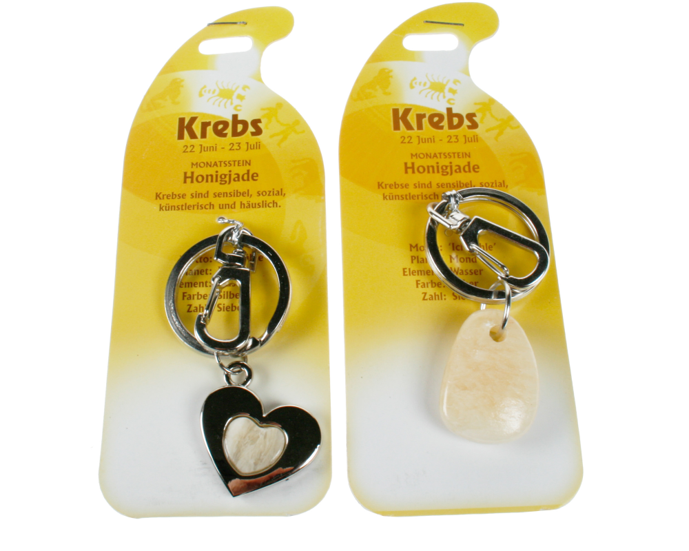 ROOST Schlüsselanhänger Krebs G264 Honigjade 2 Motive ass.