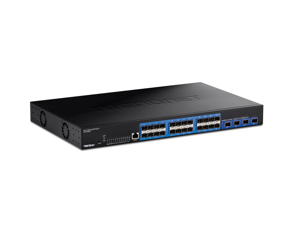 TRENDnet TL2-F70284 28-Port SFP Switch Layer 2 Managed mit 10G SFP+ Ports