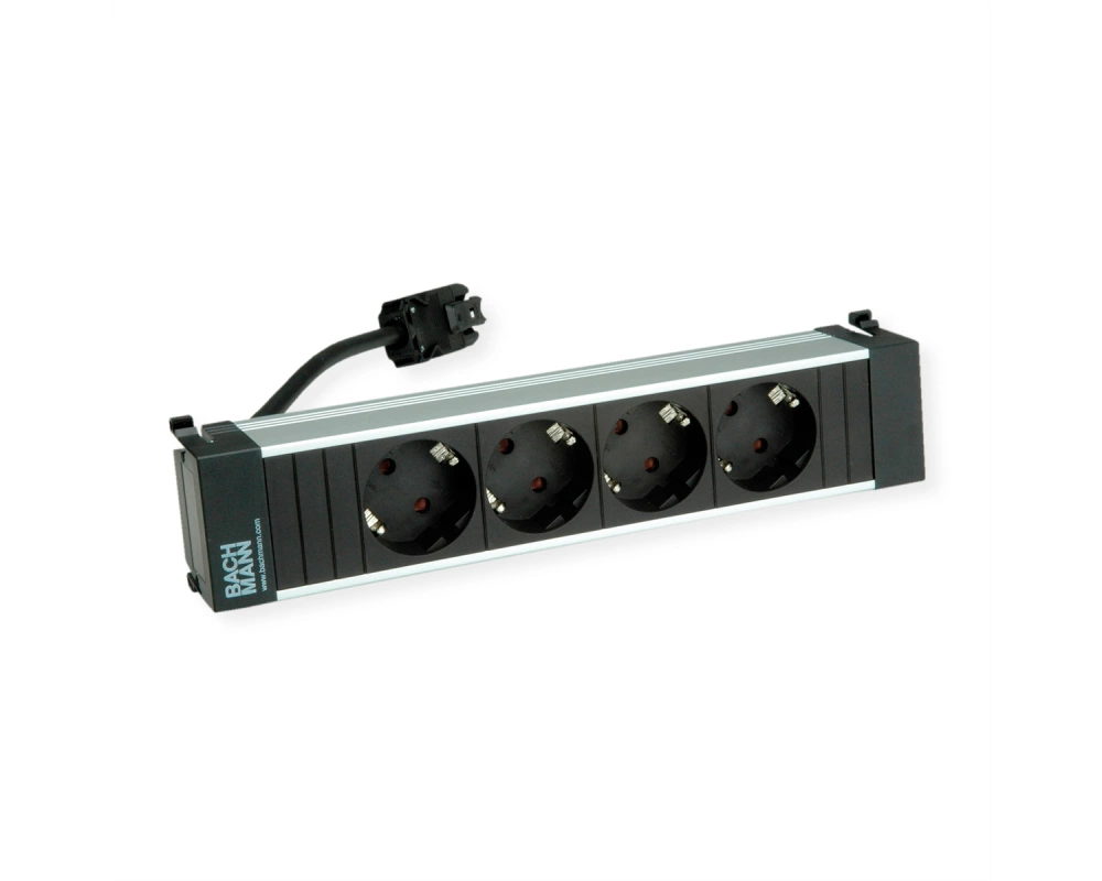 BACHMANN POWER FRAME 4xCEE7/3 ALU 0,20m 3G1,5mm² sw GST18