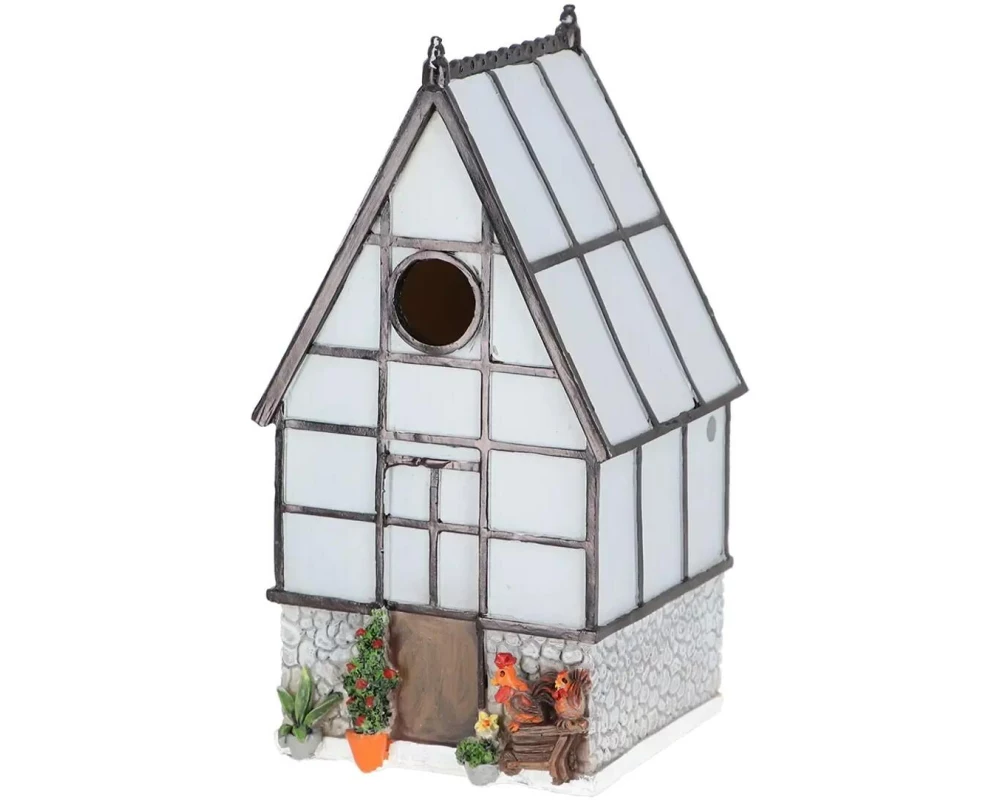 Esschert Design Gewächshaus aus Polyresin und Sperrholz weiss mehrfarbig