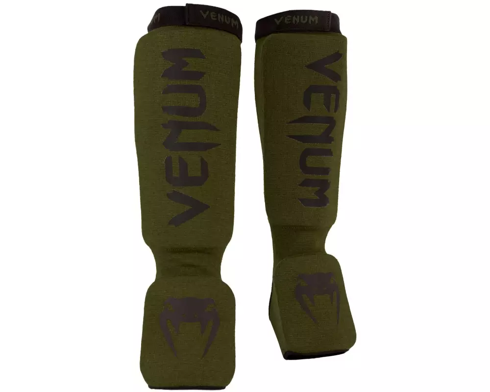 Venum Kontact Shin Guards Olivgrün/Schwarz, XL