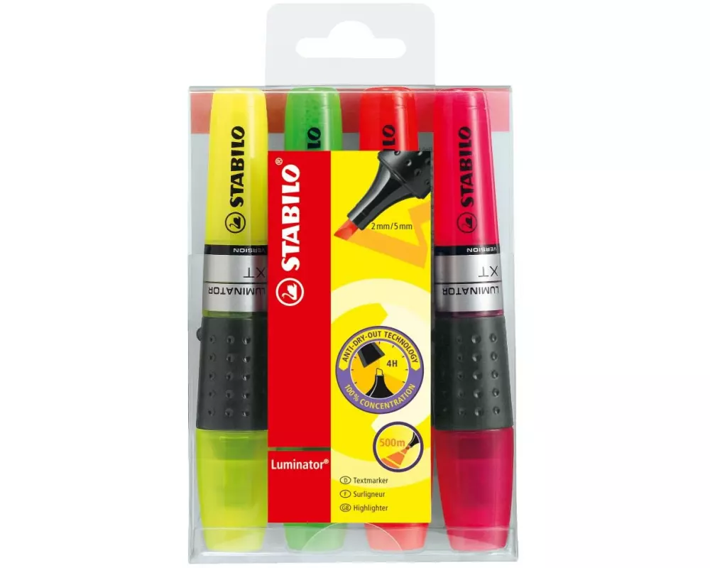 STABILO Textmarker Luminator 4 Stück Mehrfarbig