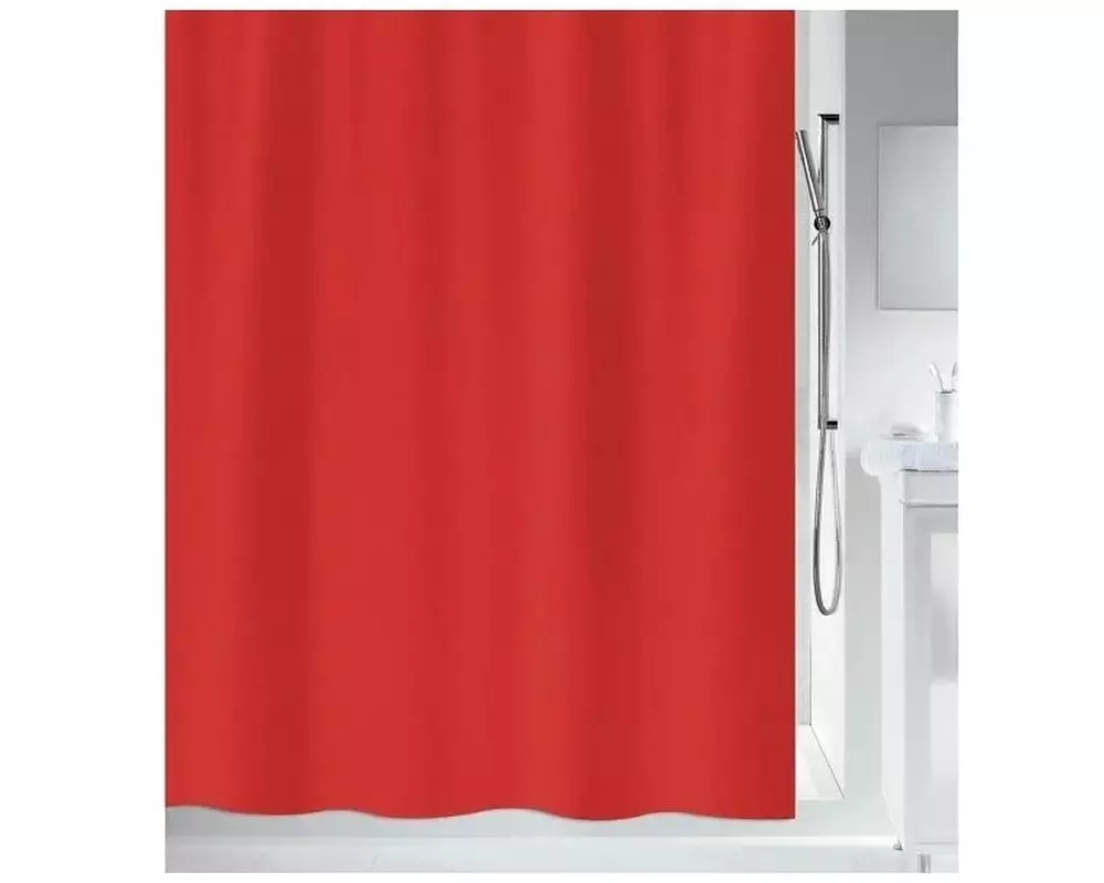 spirella Duschvorhang Primo 180 x 180 cm, Feuerrot