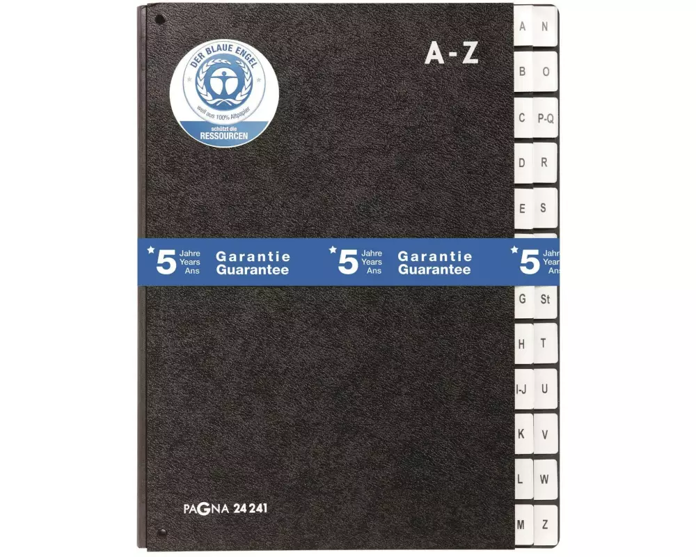 Pagna Pultmappe A4 A-Z Schwarz