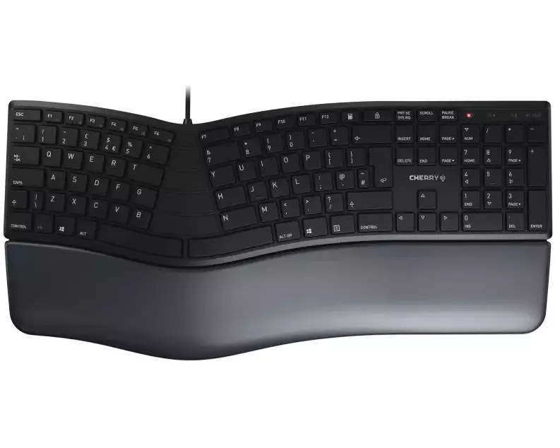 Cherry Tastatur KC 4500 ERGO US-Layout Schwarz