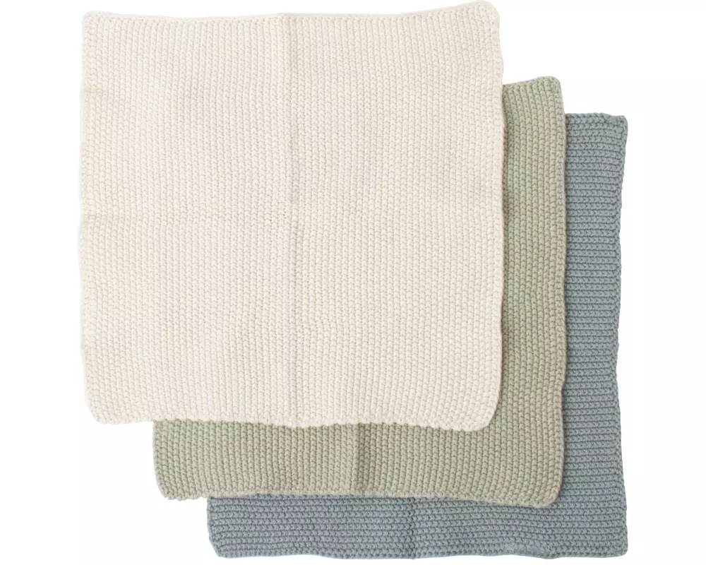 Ladelle Spültuch Eco Knitted Sage, 3 Stück