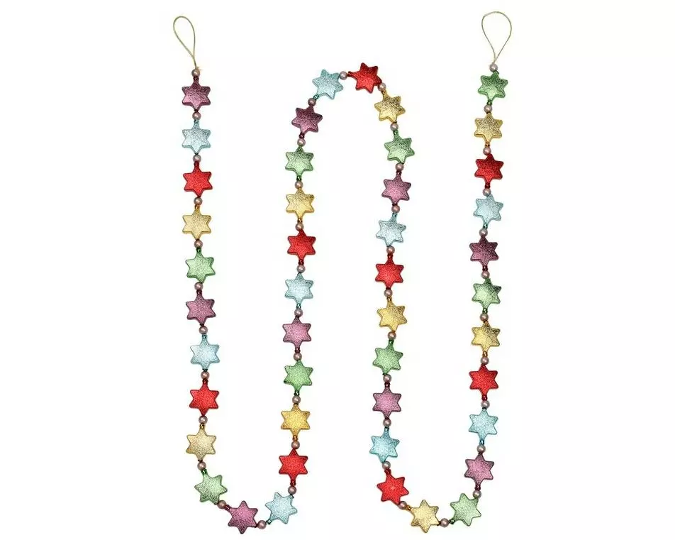 Holly & Jolly Girlande Sternenmix Mille Fiori, 275 cm Mehrfarbig