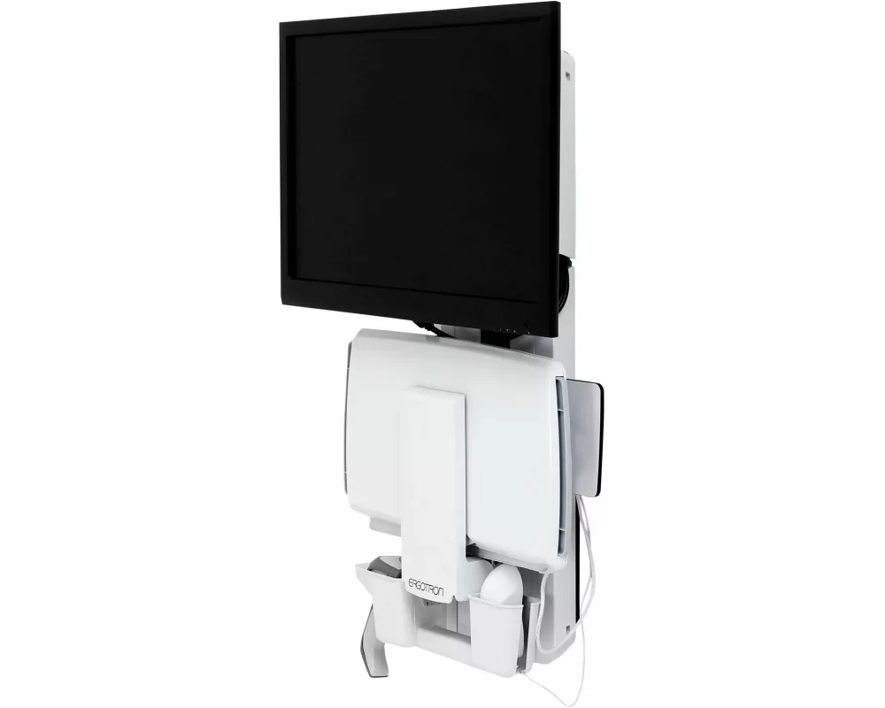 ERGOTRON wall mount, StyleView, Patient Room, LCD, keyboard, mouse, scanner, 24 inch, white