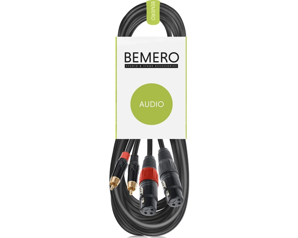 Bemero Audio-Verbindungskabel BAC2544-600BK Schwarz