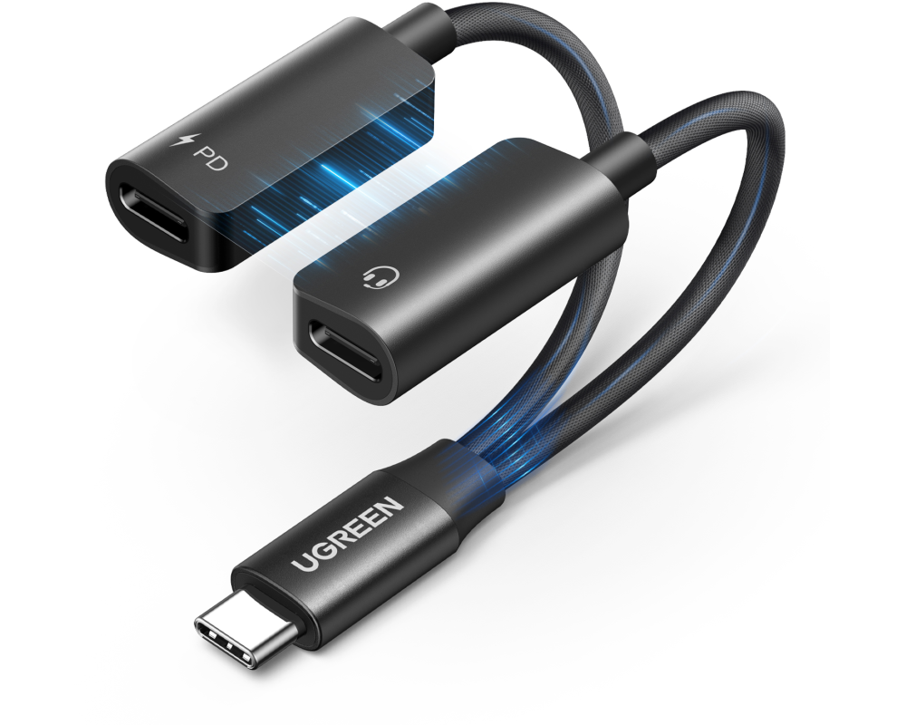UGREEN Audio Adapter 2-in-1 45800 1xUSB-C In, 2x-USB-C Out
