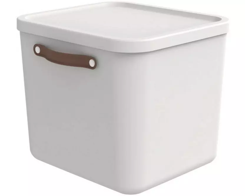 Rotho Aufbewahrungsbox Maloja 40 l, Mistletoe Weiss