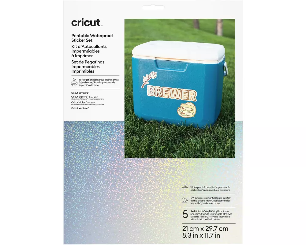Cricut Aufkleber-Set A4, 0 g/m², Mehrfarbig