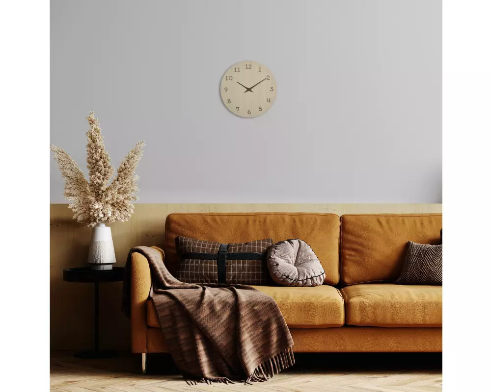 TFA Dostmann Wanduhr Braun