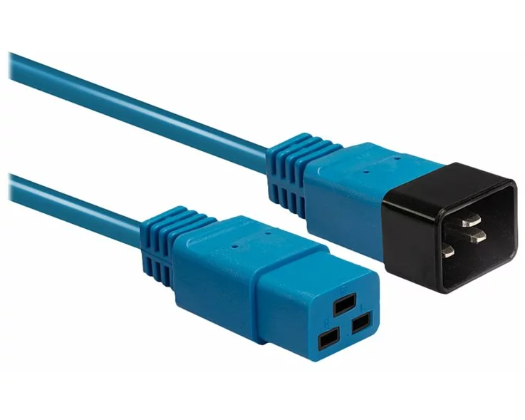 LINDY 3m IEC C19 to IEC C20 extension, blue
