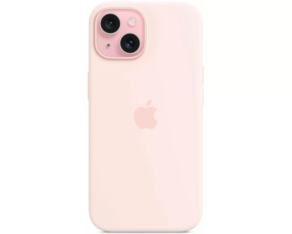 Apple iPhone 15 Silicone Case with MagSafe - Light Pink