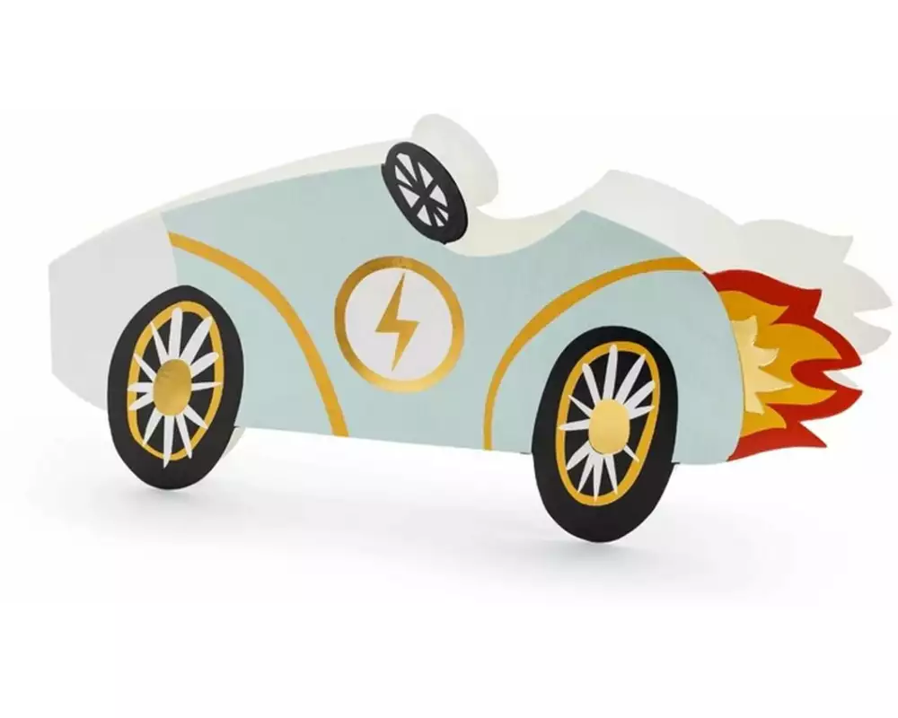 Partydeco Einladungskarte Auto mix, 6 Stück