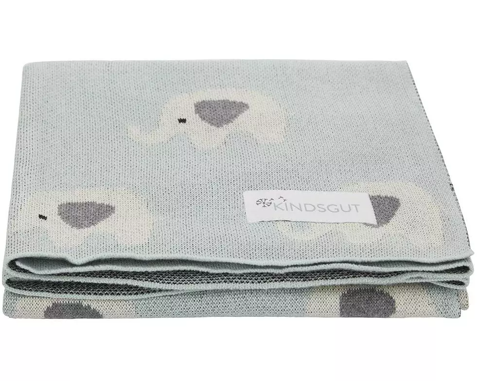 Kindsgut Kuscheldecke Elefanten 80 x 100 cm