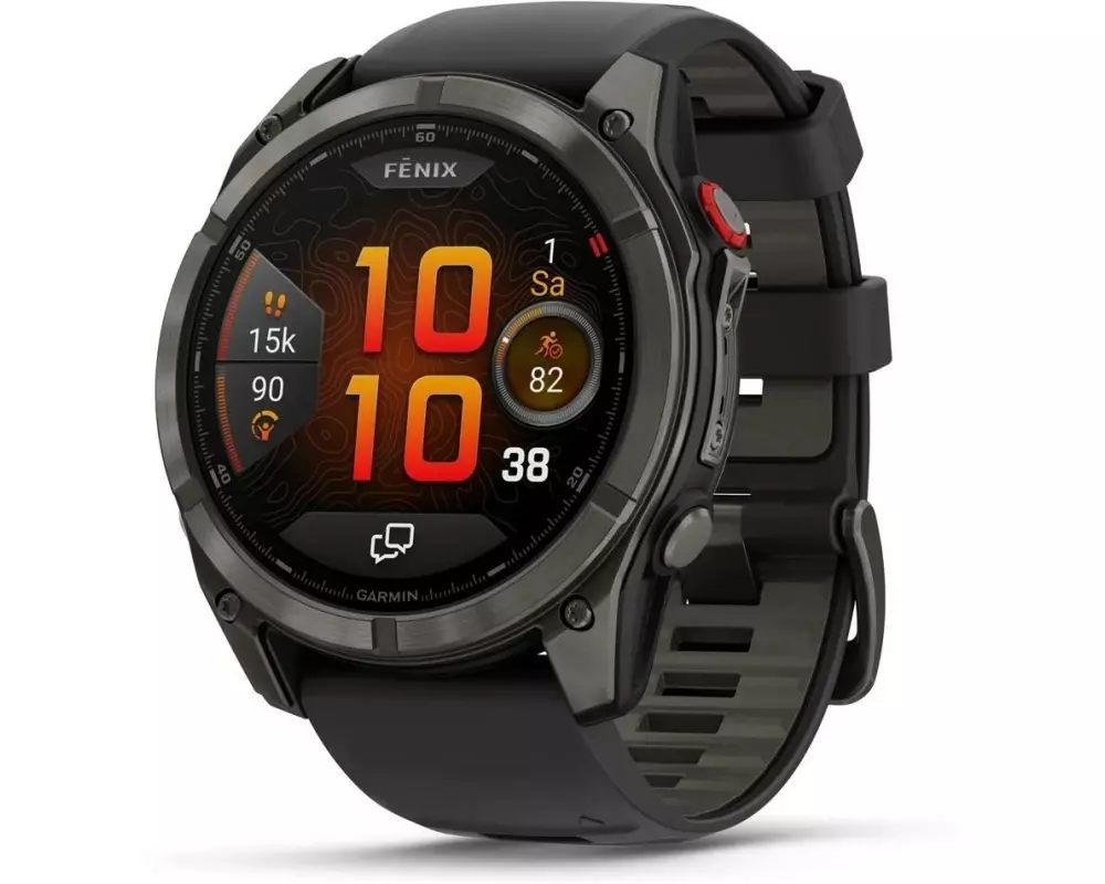 GARMIN Sportuhr Fenix 8 Pro 51 mm Schwarz / Schierfergrau