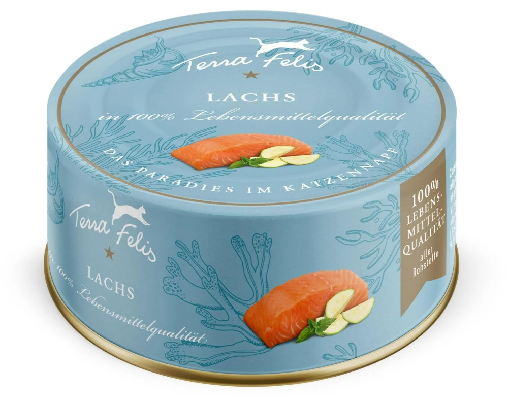 Terra Faelis Nassfutter Adult getreidefrei mit Lachs, 80 g