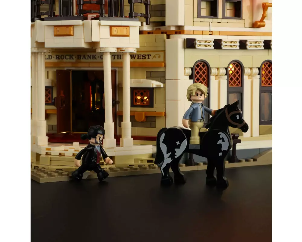 Lumibricks Western Bank Heist mit LED