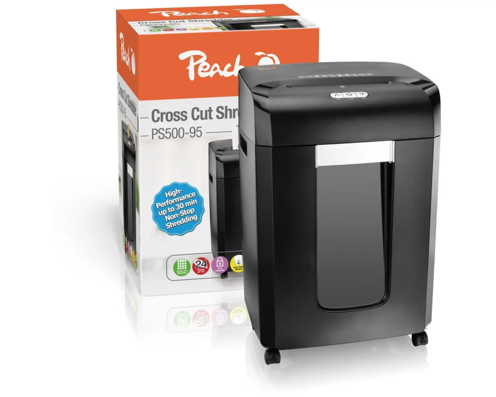 Peach Bürogeräte Aktenvernichter Micro Cut PS600-95 P-5, 15 Seiten