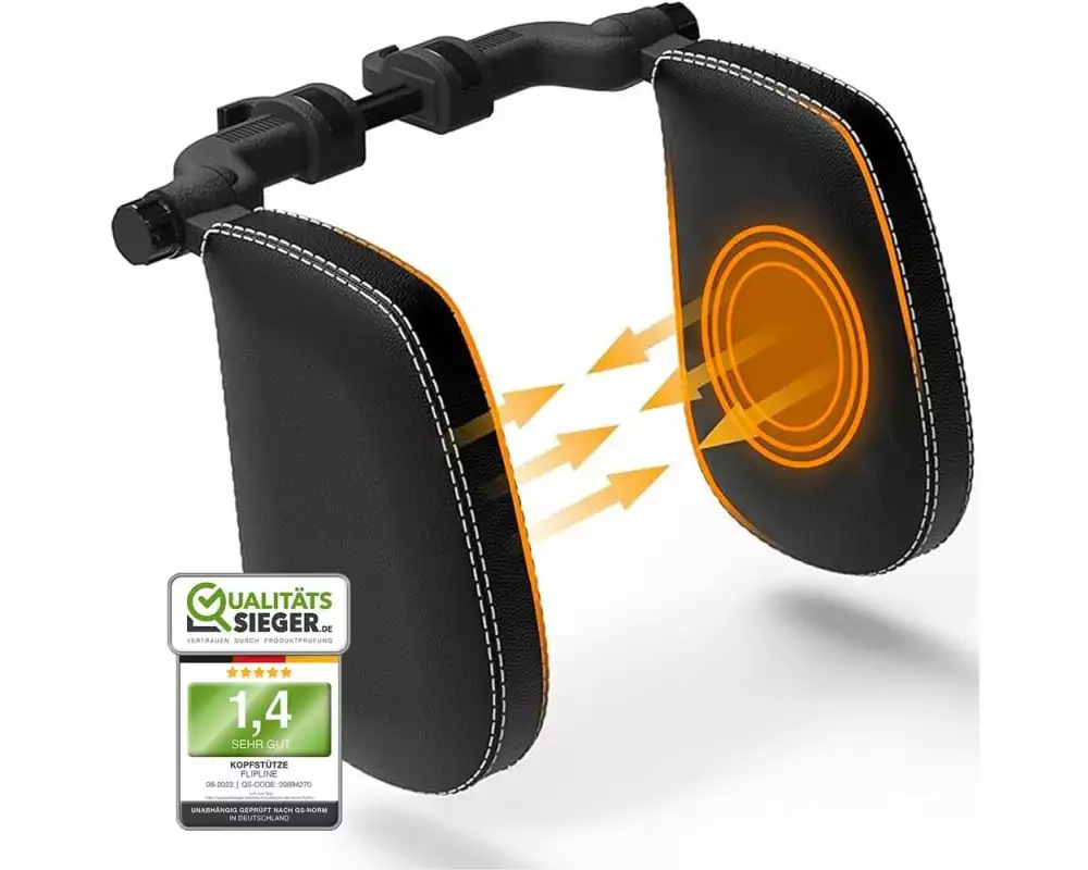 Flipline Auto-Kopfstütze, weisse Nähte