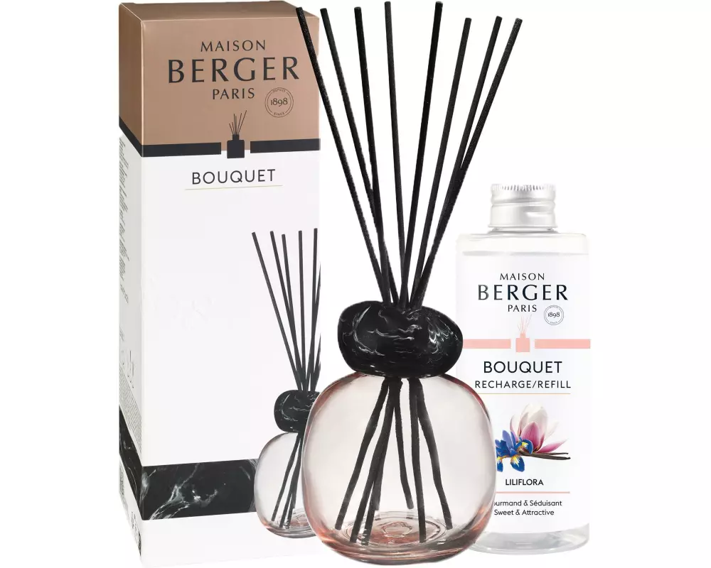 Maison Berger Duftstäbchen Minéral + 180 ml Liliflora, Rosa