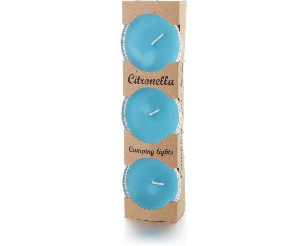 balthasar Gartenkerze Camping Lights Citronella 3 Stück, Blau