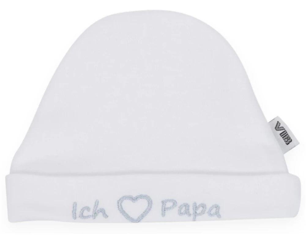Very Important Baby Mütze Ich Herz Papa Weiss