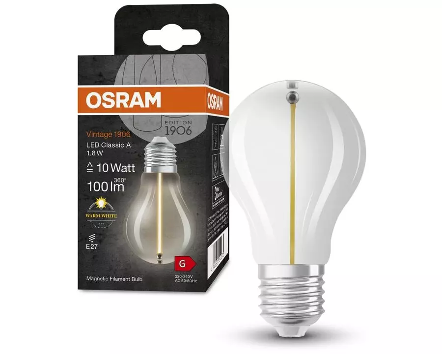 OSRAM Vintage 1906 LED CLASSIC A 1.8W, E27, Warmweiss (WW)
