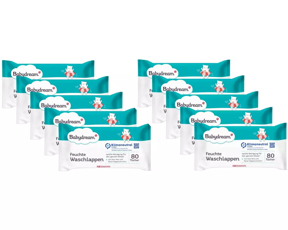 Babydream Feuchttücher 10 x 80 Stück