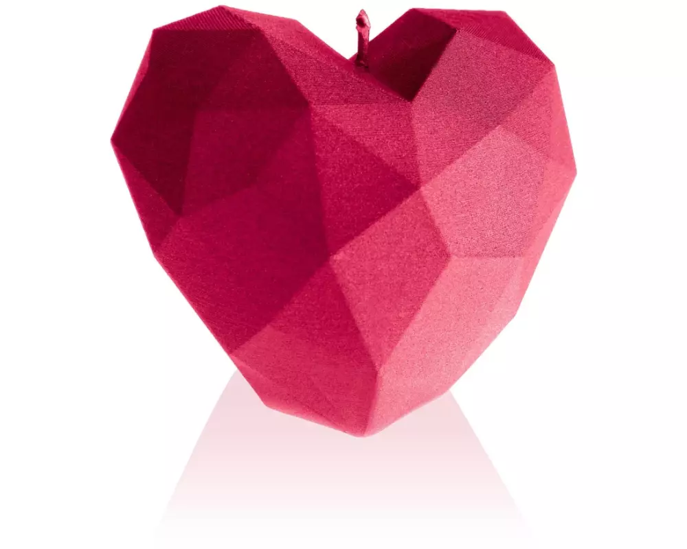 Candellana Kerze Herz Origami Pink