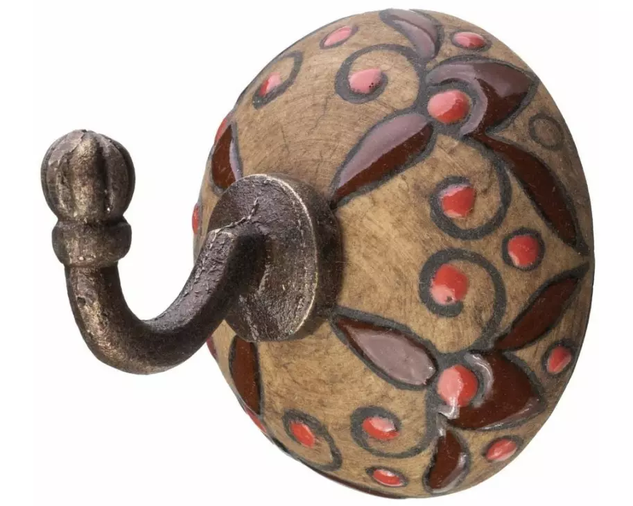 Tranquillo Wandhaken aus Keramik, handbemalt