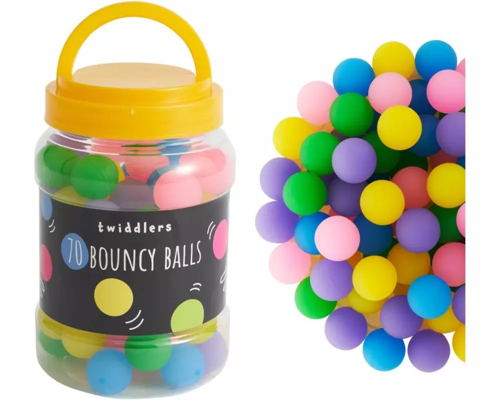 Twiddlers Gummiball Neon 70 Stück 70 Stück Kunststoff Mehrfarbig