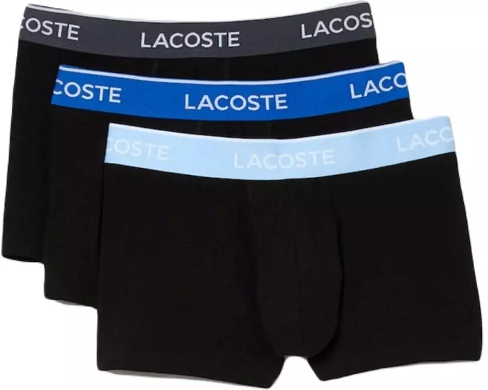 Lacoste Boxershort 3er Pack Dunkelblau/Schwarz, M