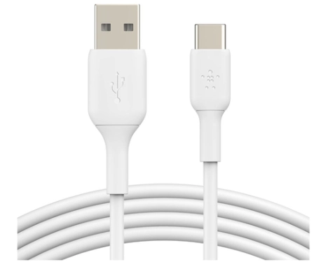 USB-A TO USB-C PVC WHITE 1M