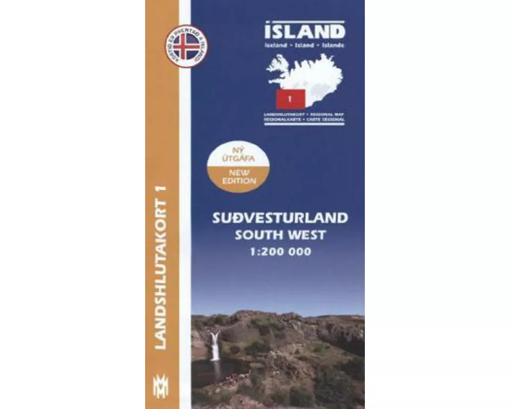 Landshlutakort 01. Sudvesturland / South West. New Edition