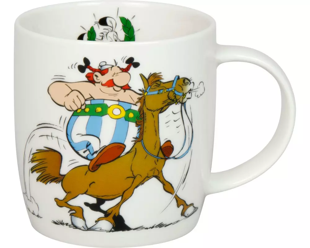 Könitz Universaltasse Asterix Reiten/Équitation 400 ml, Weiss